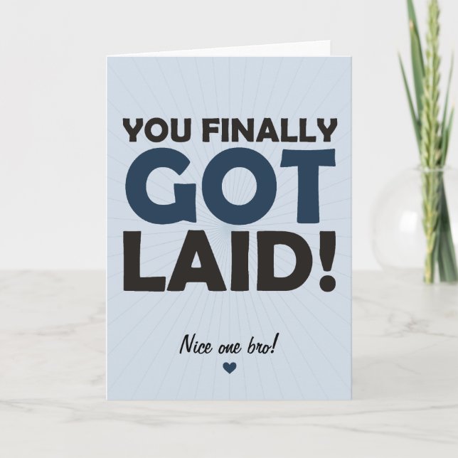 Tarjeta Finalmente Recibiste Laid (Anverso)