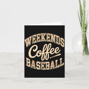 Tarjeta Fines de semana café béisbol lindo retro vida de m