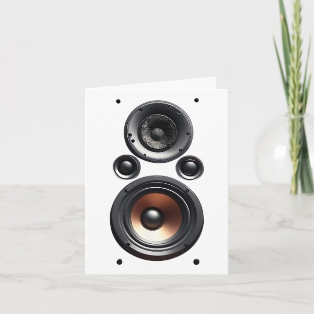 Tarjeta Finge que soy un altavoz de audio estéreo Fácil y  (Anverso)