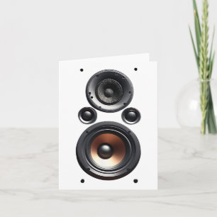 Tarjeta Finge que soy un altavoz de audio estéreo Fácil y