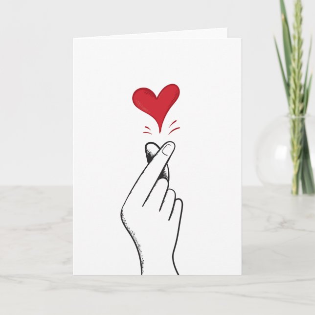 Tarjeta Finger Heart (Anverso)