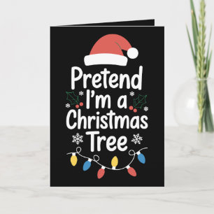Tarjeta Fingir Que Soy Un Sombrero De Santa De árbol De Na
