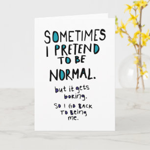 Tarjeta Fingir ser normal