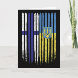 Tarjeta Finlandia Ucrania Bandera finlandesa ucraniana