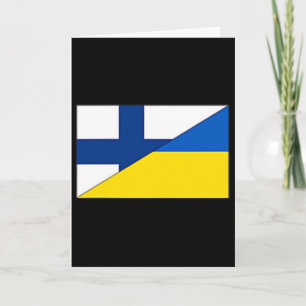 Tarjeta Finlandia Ucrania Bandera Nacionalidad finlandesa