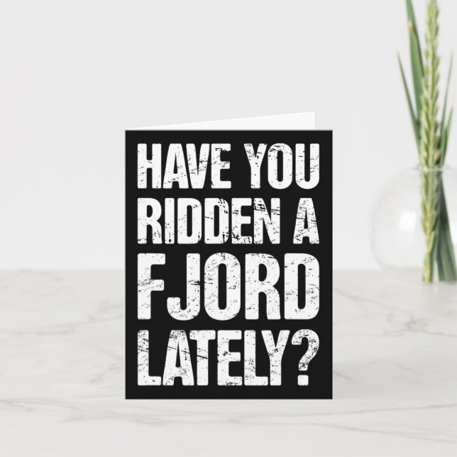 Tarjeta Fiordo noruego de equitación (Anverso)