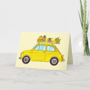 Tarjeta Fira retro amarilla 500 Topolino