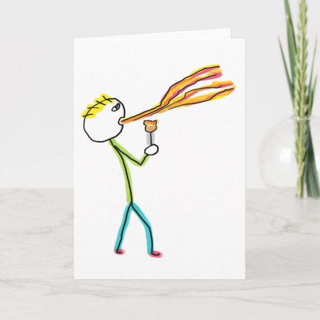 Tarjeta Fire Breathing Stickman (Anverso)