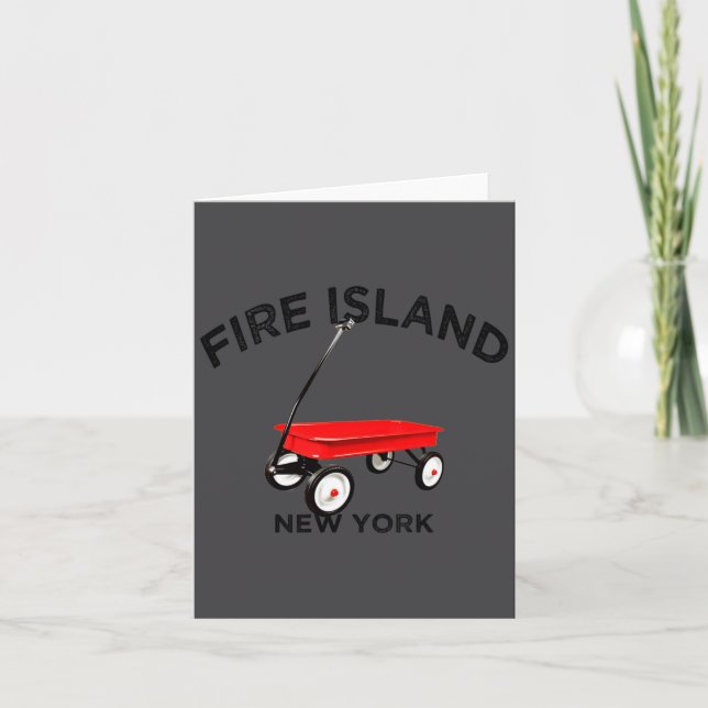 Tarjeta Fire Island Large Version Red Wagon Long Island Ny (Anverso)