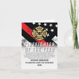 Tarjeta Firefighter of the Year Employee Recognition Logo