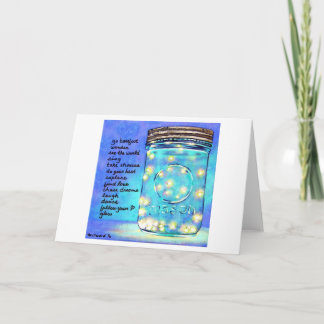 Tarjeta Fireflies in Jar Blank Greeting Card ©2011