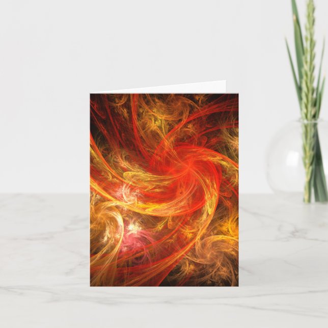 Tarjeta Firestorm Nova Abstract Art Note Card (Anverso)