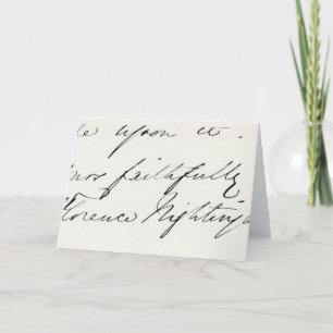 Tarjeta Firma de Florence Nightingale