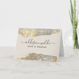 Tarjeta Firma Script Glam Purpurina Client Gracias