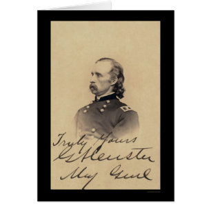 Tarjeta firmada Custer 1866 de George Armstrong