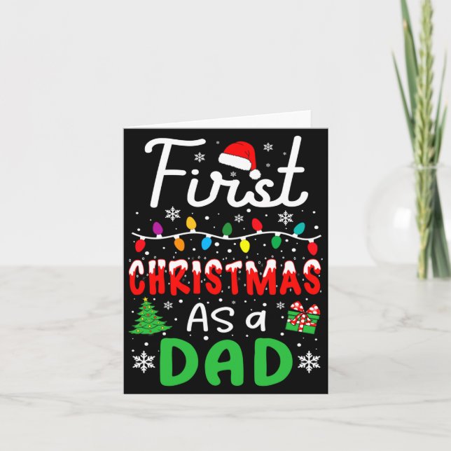 Tarjeta First Christmas As A Dad New Daddy 1st Christmas D (Anverso)