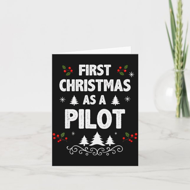 Tarjeta First Christmas As A Lot Funny Holiday Men Women X (Anverso)