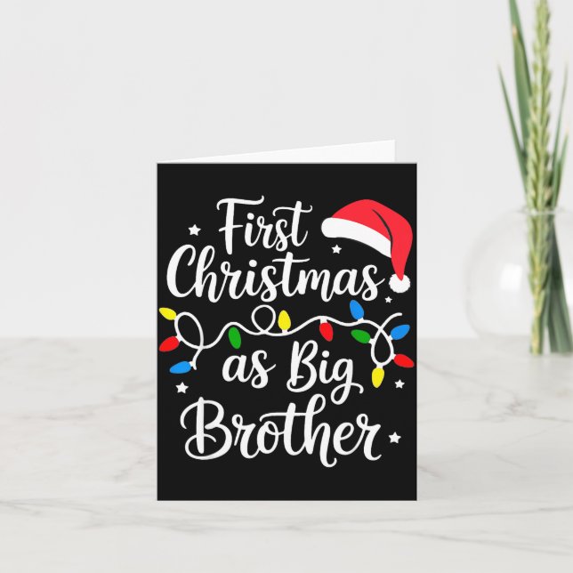 Tarjeta First Christmas As Big Brother Cute Holiday New Br (Anverso)