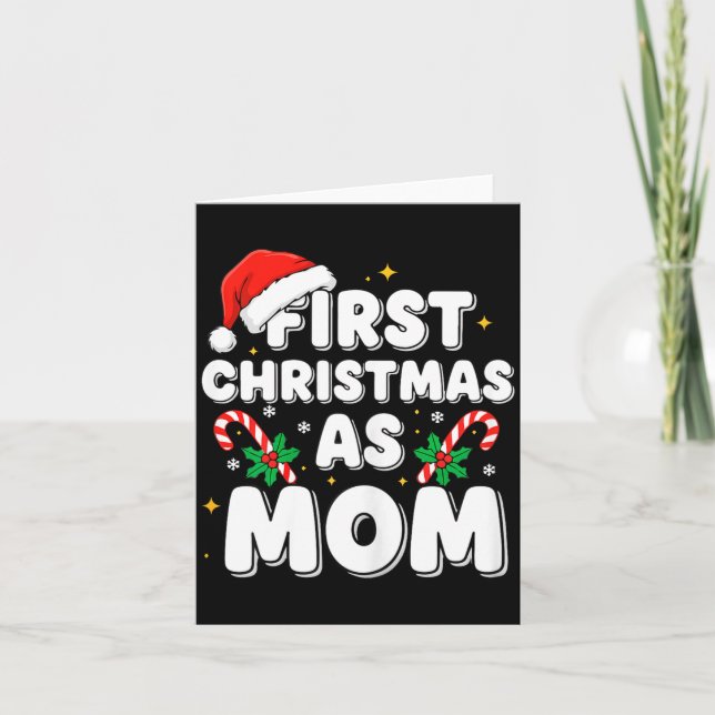 Tarjeta First Christmas As Mom  (Anverso)
