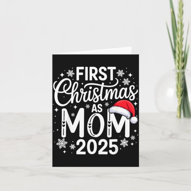 Tarjeta First Christmas As Mom 2025 Matching Family Holida (Anverso)