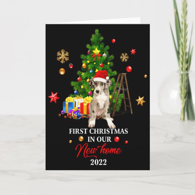 Tarjeta First Christmas In Our New Home Xmas Dalmatian T S (Anverso)