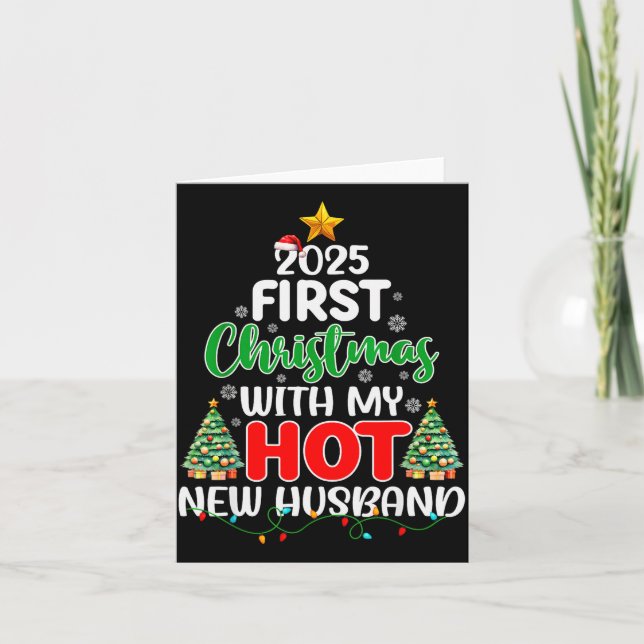 Tarjeta First Christmas With My Hot New Husband Couple Xma (Anverso)