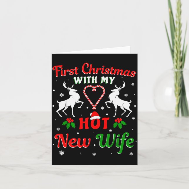 Tarjeta First Christmas With My Hot New Wife Christmas New (Anverso)