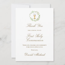 First Communion thank you