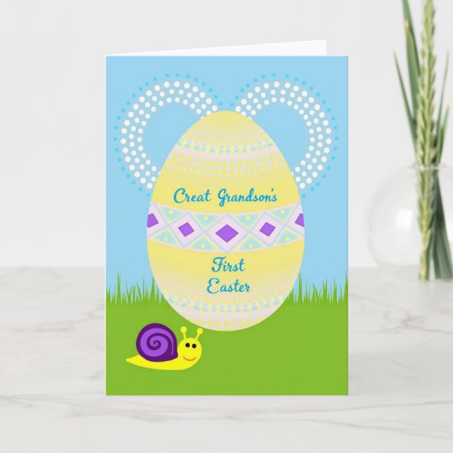 Tarjeta First Easter Grandson Art Card (Anverso)