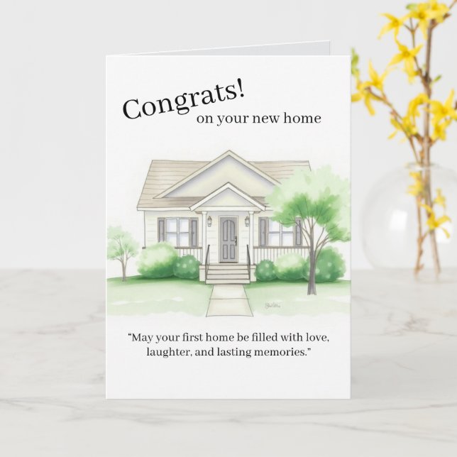 Tarjeta First Home Purchase Card  (flor amarilla)