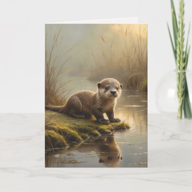 Tarjeta First Light Kin Otter Greeting Card (Anverso)