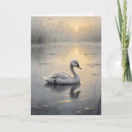 Tarjeta First Light Kin Swan Greeting Card