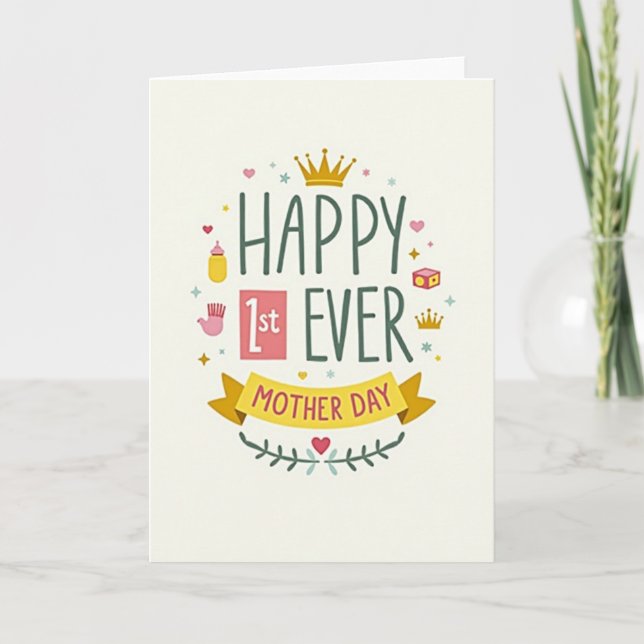 Tarjeta First Mother Day Celebration Card (Anverso)