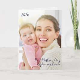 Tarjeta First Mother's Day Photo and Year