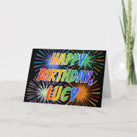 First Name "LUCY" Fun "HAPPY BIRTHDAY"