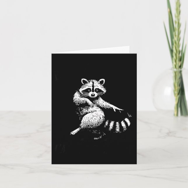 Tarjeta First Of All I'm A Delight Funny Raccoon Lover  (Anverso)