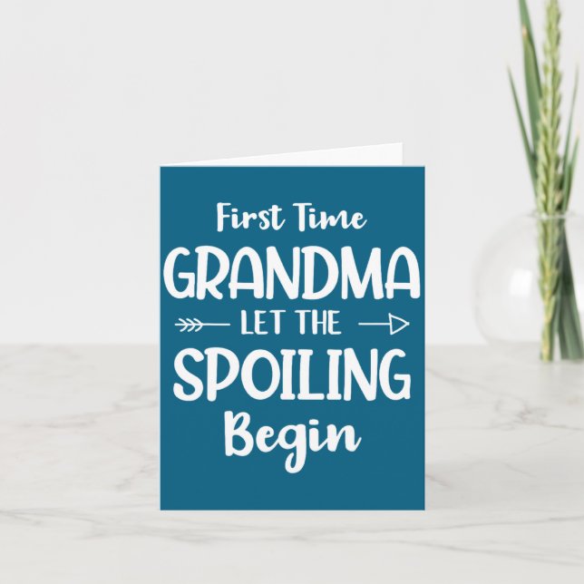 Tarjeta First Time Grandma Humor Grandma To Be Funny New G (Anverso)