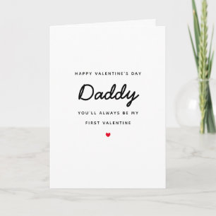 Tarjeta First Valentine Love New Baby Daddy Dad Card