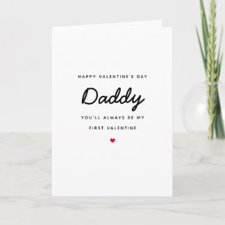 Tarjeta First Valentine Love New Baby Daddy Dad Card