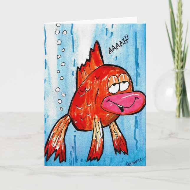 Tarjeta Fish Fart consigue una buena carta (Anverso)
