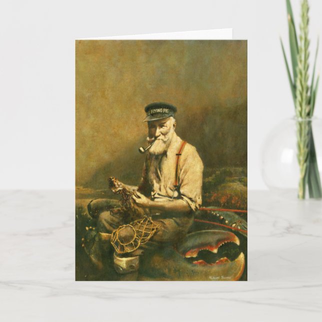 Tarjeta Fishermans Tale Vintage Greetings Card (Anverso)