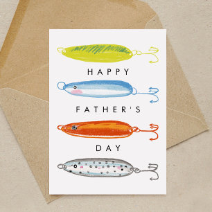Tarjeta Fishing Bait Happy Father's Day