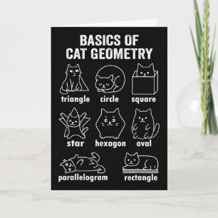 Tarjeta Física Divertida De La Geometría Del Gato De Vuelt