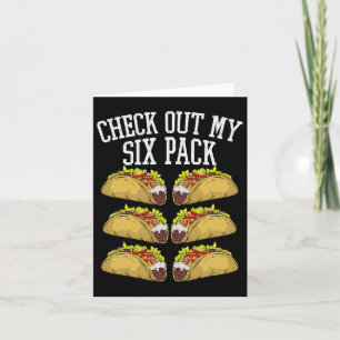 Tarjeta Fitness 6 Pack Tacos Funny Gym Top Para Tac
