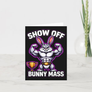 Tarjeta Fitness Bunny Bodybuilder Show Off Bunny M Funny R