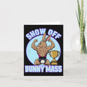 Tarjeta Fitness Bunny Bodybuilder Show Off Bunny M Funny R
