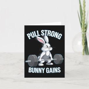 Tarjeta Fitness Bunny Bodybuilder Tira de ganancia conyuga