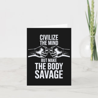 Tarjeta Fitness Civilize Mind, Make Body Savage Sport Gym
