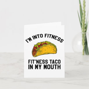 Tarjeta Fitness de hombres Taco Divertido Gimnasio Mexican