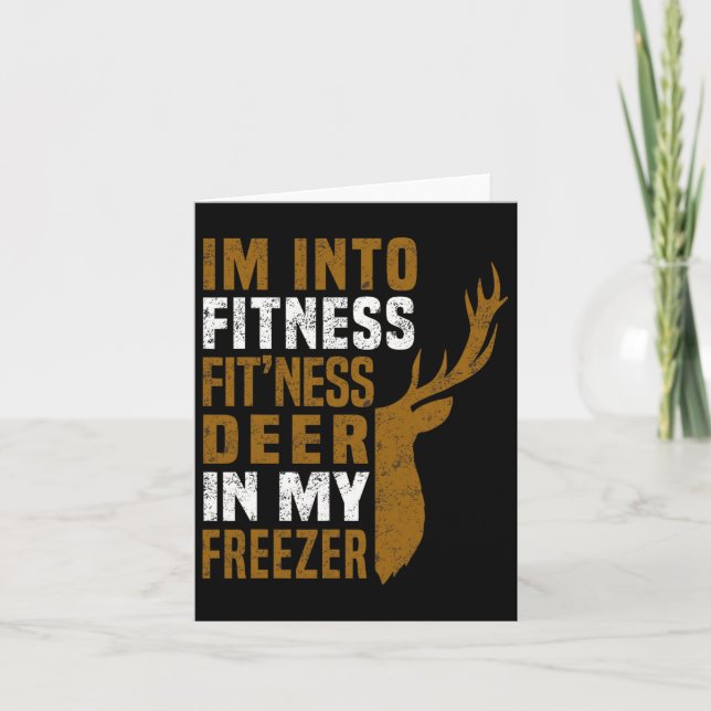 Tarjeta Fitness Deer In My Freezer Funny Deer Hunting Dad (Anverso)